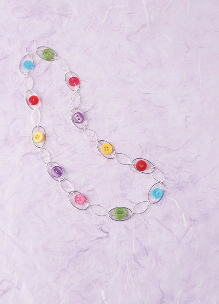 Chained Button Necklace