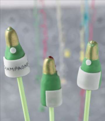 Champagne Bottle Cake Pops