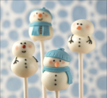 Christmas Snowman Cake Pops