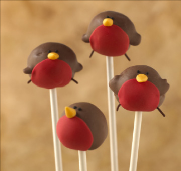 Fat Christmas Robin Cake Pops