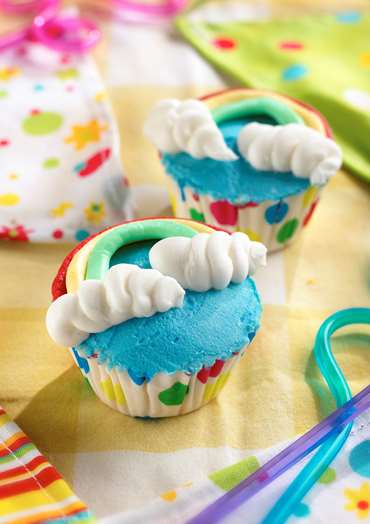 Over the Rainbow Cupcakes