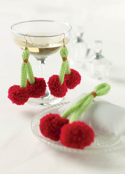 Cherry Brooch and Earrings