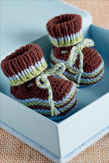Baby Boy Stripe Bootees