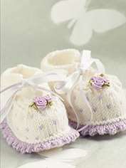 Lavender Rose Bootees