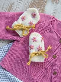 Embroidered Baby Mitts