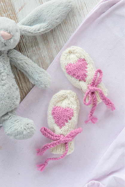 Heart Baby Mitts