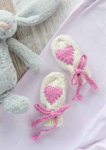 Heart Baby Mitts