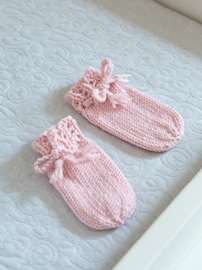 Lace Border Baby Mitts