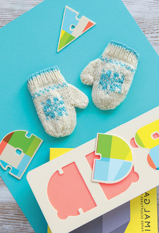 Snowflake Baby Mitts