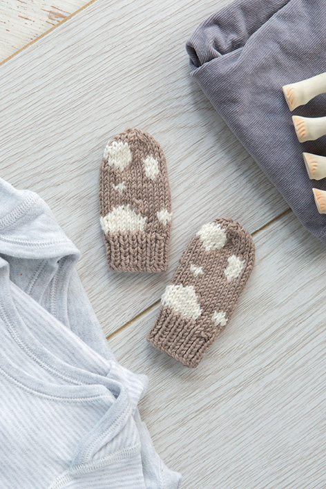 Spotted Pony Baby Mitts