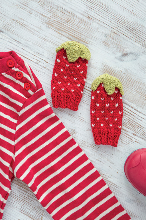 Strawberry Baby Mitts
