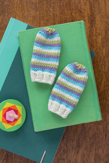 Stripes Baby Mitts