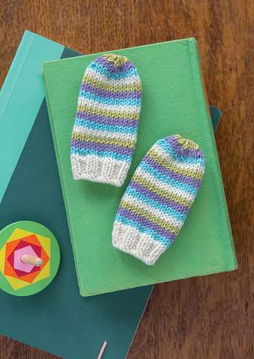 Stripes Baby Mitts