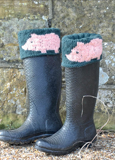 Pig in the Grass Boot Cuffs