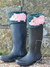 Pig in the Grass Boot Cuffs