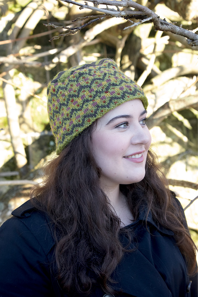 Green Patterned Cap