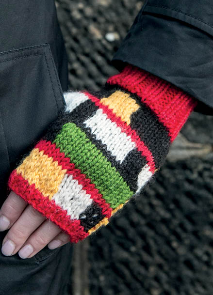 Mondrian Wrist Warmers to Knit
