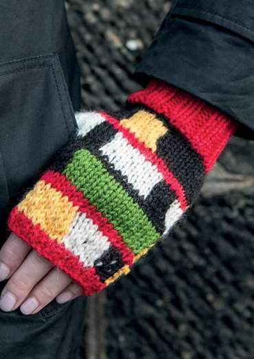 Mondrian Wrist Warmers to Knit