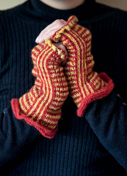 Tiger Ruche Wrist Warmers