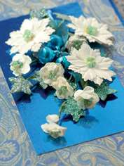 White Poinsettias Card