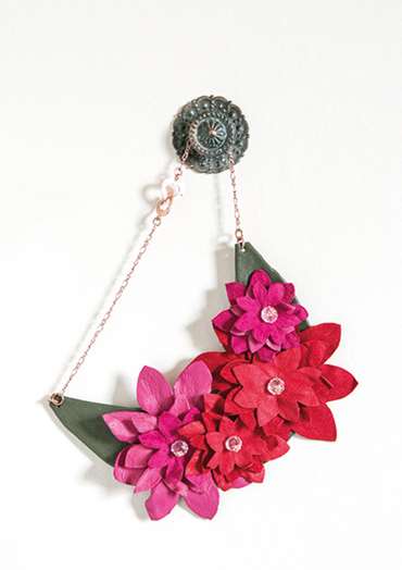Bib-style Flower Necklace