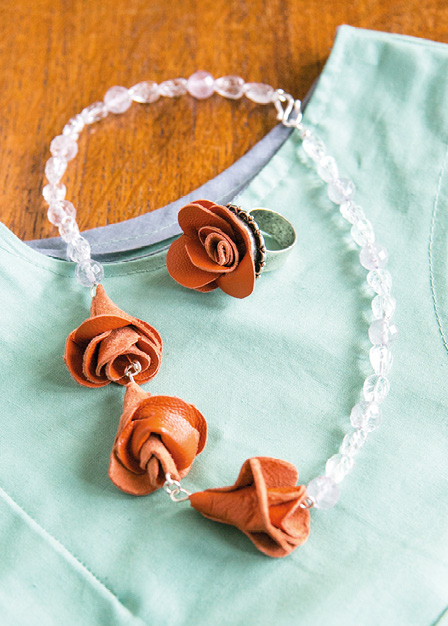Roses Necklace and Ring Set