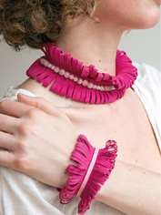 Ruff-style Necklace and Cuff