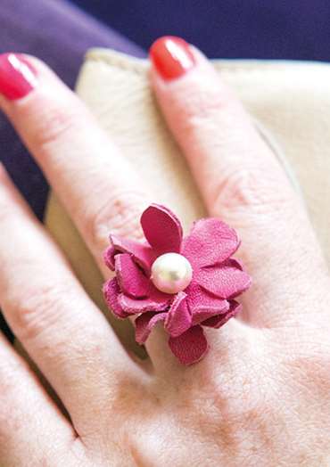 Wire-wrapped Flower Ring