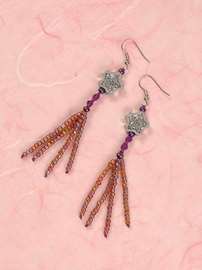 Fuchsia Tassel Earrings