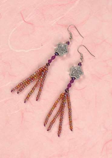 Fuchsia Tassel Earrings