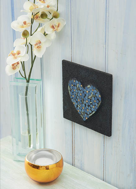 Forget-me-not Heart Mosaic