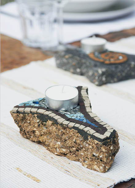 Stone Candle Holder