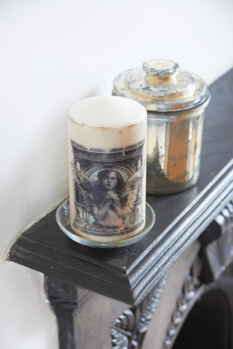 Hand-stamped Candles