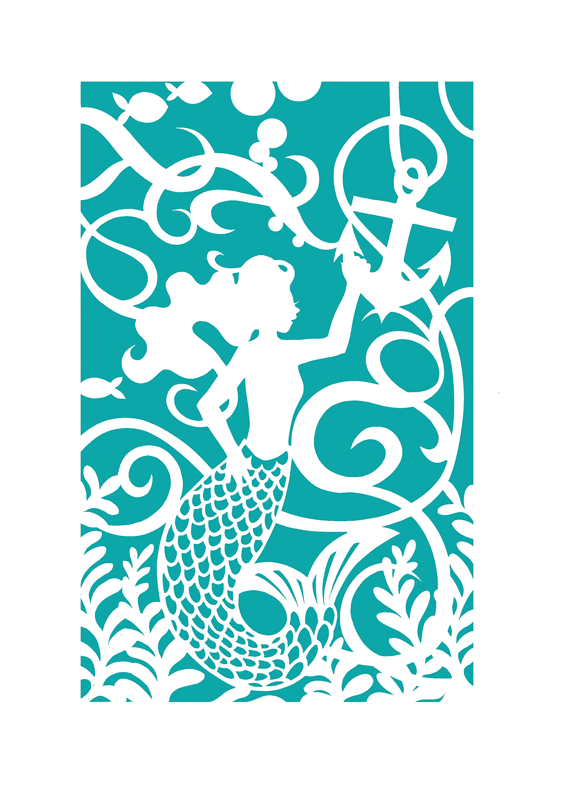 Mermaid Papercut Mermaid Papercut