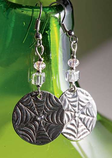 Crystal and Pewter Earrings