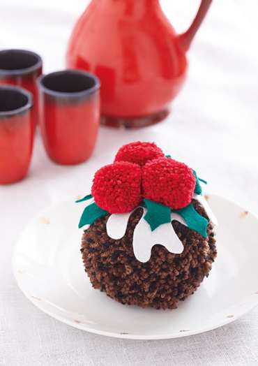 Christmas Pudding Pompom
