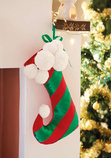 Elf Christmas Stocking Pompoms