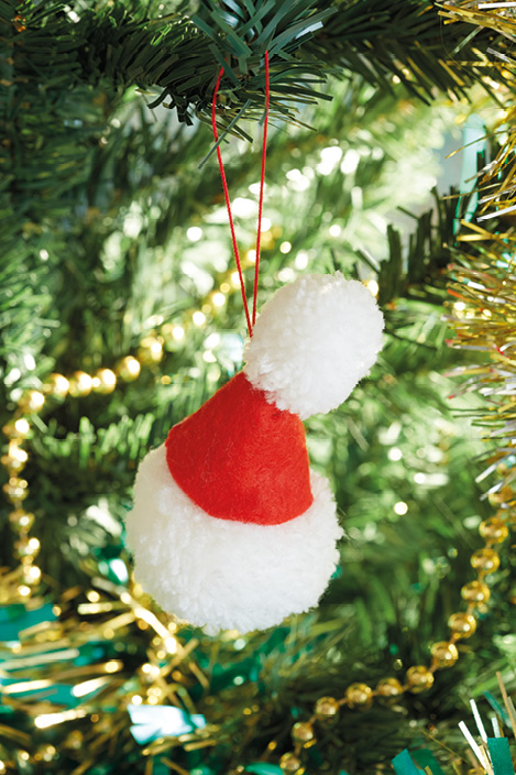 Snowball with Santa Hat Pompom