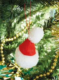 Snowball with Santa Hat Pompom