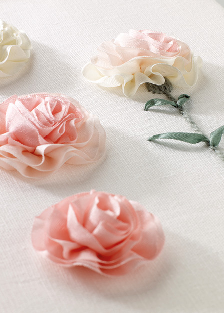 Silk Ribbon Carnation