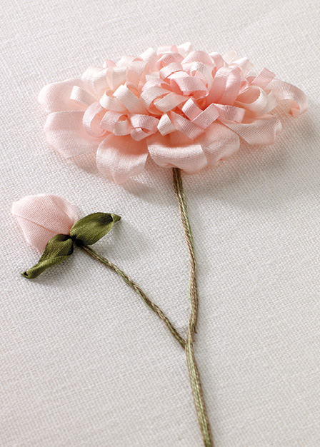 Silk Ribbon Peony