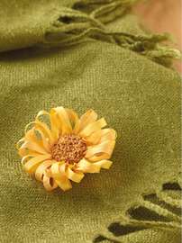 Silk Ribbon Sunflower