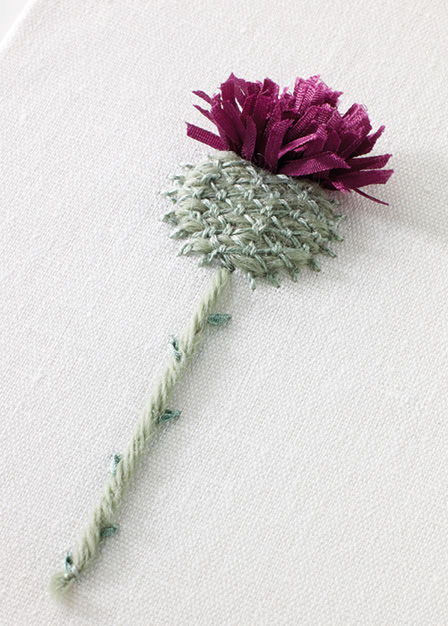 Silk Ribbon Thistle