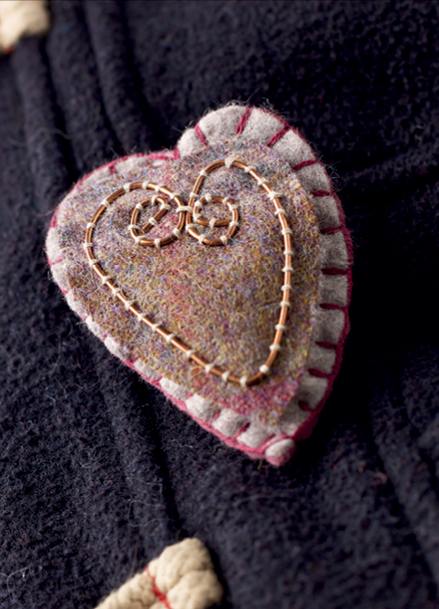 Wire Heart Brooch